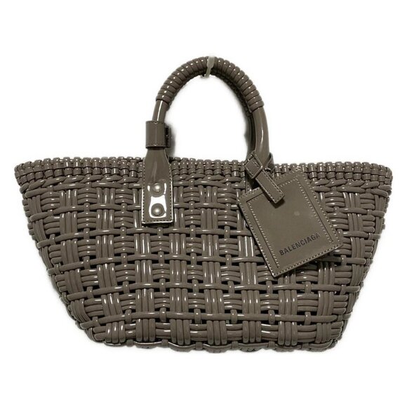 Auth BALENCIAGA Bistro XS Basket Dark Gray Polyurethane Polyester Cotton - Picture 1 of 9